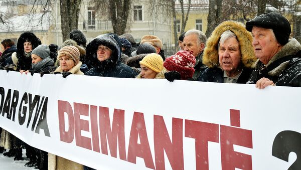 Акция в Вильнюсе Жива ли еще Дейманте - Sputnik Литва