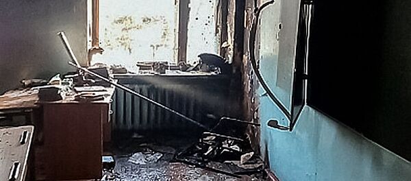 Пострадавшая школа в Улан-Удэ, Бурятия Пострадавшая школа в Улан-Удэ, Бурятия - Sputnik Литва