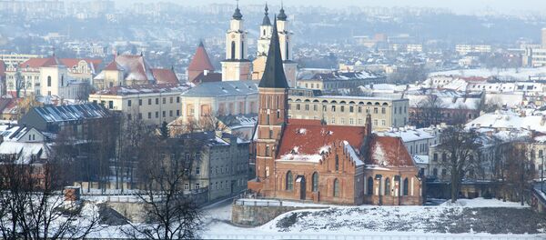 Красивый вид зимнего Каунаса - Sputnik Литва