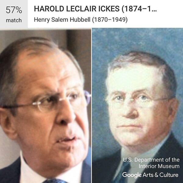 Сергей Лавров и американский политик Гарольд ЛеКлер Икес Сергей Лавров и американский политик Гарольд ЛеКлер Икес - Sputnik Lietuva
