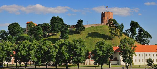 Башня Гедиминаса в Вильнюсе, вид со стороны реки - Sputnik Литва