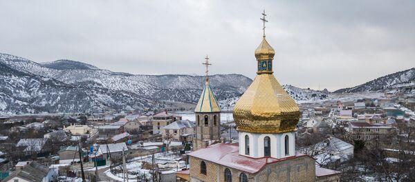 Зимний Крым, церковь Андрея Первозванного в селе Веселое Зимний Крым, церковь Андрея Первозванного в селе Веселое - Sputnik Lietuva
