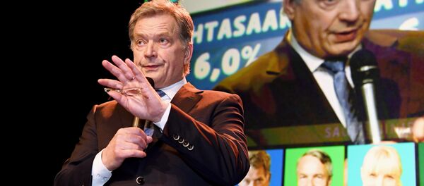 Переизбранный президент Финляндии Саули Ниинистё. 28 января 2018 года - Sputnik Литва