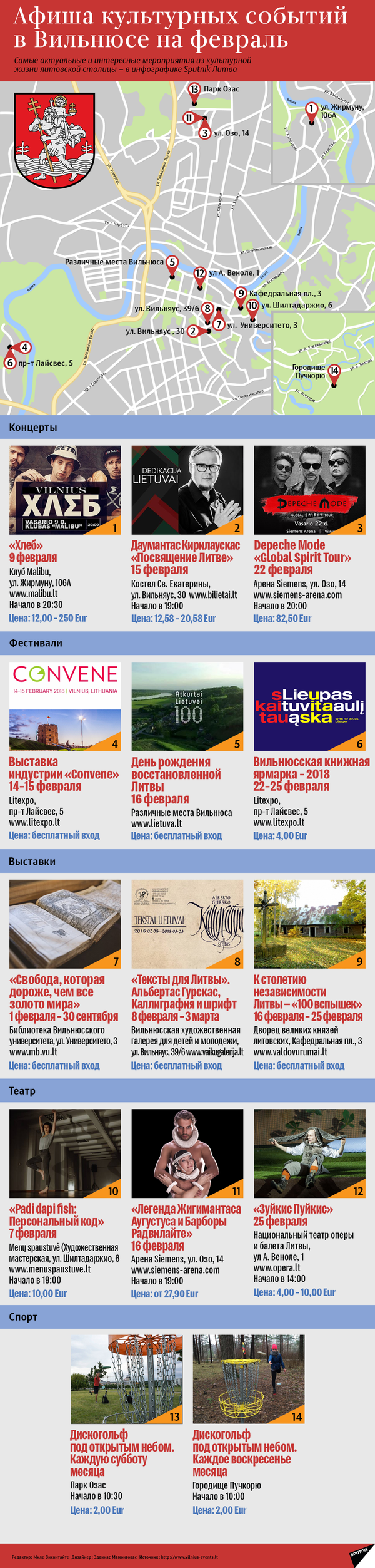 Афиша культурных событий в Вильнюсе на февраль - Sputnik Литва