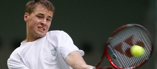 Литовский теннисист Ричардас Беранкис на кубке Дэвиса II группы, архивное фото - Sputnik Литва