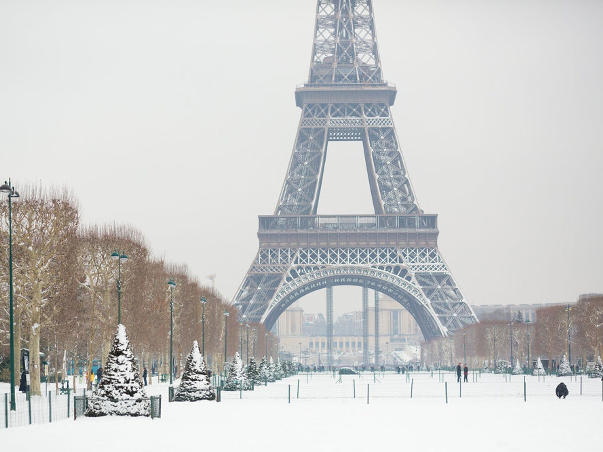 Зимний Париж на рабочий стол
