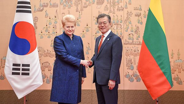Встреча Дали Грибаускайте с президентом Республики Корея Мун Чжэ Ином - Sputnik Литва
