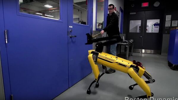 Компания Boston Dynamics продемонстрировала испытания собаки-робота SpotMini - Sputnik Литва