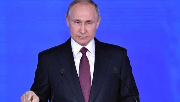 Ежегодное послание президента РФ В. Путина Федеральному собранию - Sputnik Литва
