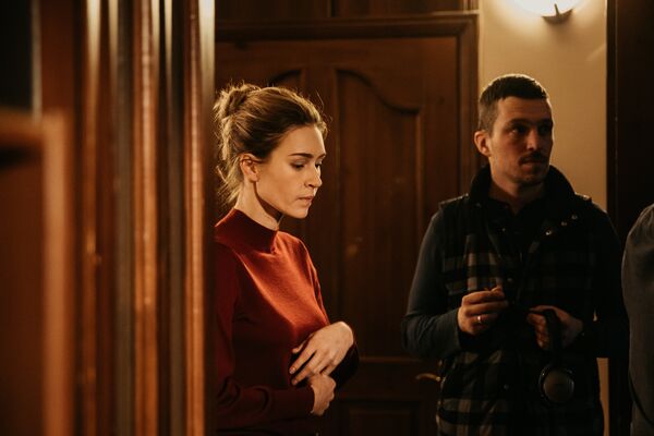 Актриса Иева Андреевайте, кадр со съемочной площадки фильма Пуля  - Sputnik Литва