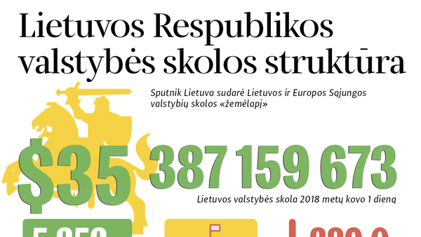 Lietuvos Respublikos valstybės skolos struktūra - Sputnik Lietuva