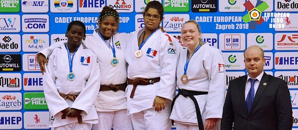 Литовская дзюдоистка Юстина Кмеляускайте заняла третье место в весовой категории свыше 70 килограммов - Sputnik Литва