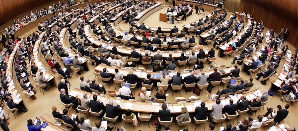 Зал заседаний Совета по правам человека ООН в Женеве, архивное фото - Sputnik Литва