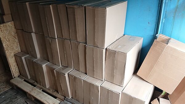 Cigarečių  dėžės, kuriose buvo 185 002 pakeliai įvairių rūšių baltarusiškų rūkalų - Sputnik Lietuva