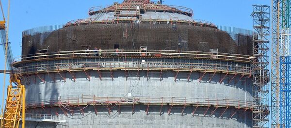 Baltarusijos AE statyba Baltarusijos AE statyba - Sputnik Lietuva