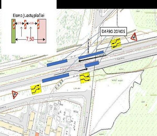 Viaduko per Narbuto gatvę statybos schema Viaduko per Narbuto gatvę statybos schema - Sputnik Lietuva