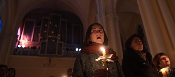 Празднование католической Пасхи в Москве, 31 марта 2018 года Празднование католической Пасхи в Москве, 31 марта 2018 года - Sputnik Литва