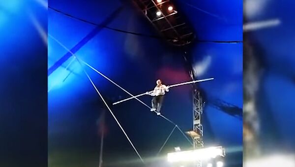 Канатоходец упал на арену цирка в Братске - Sputnik Литва