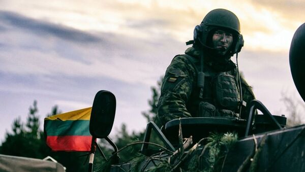 Солдат литовской армии на учениях - Sputnik Lietuva