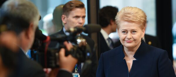 Президент Литвы Даля Грибаускайте в визитом в Брюсселе - Sputnik Литва