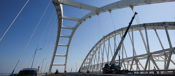 Строительство Крымского моста Строительство Крымского моста - Sputnik Lietuva