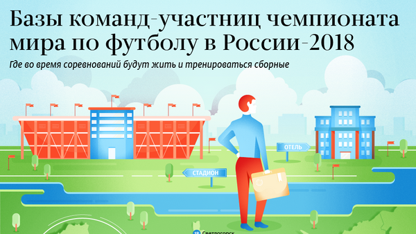 Базы команд-участниц чемпионата мира по футболу в России-2018 - Sputnik Литва