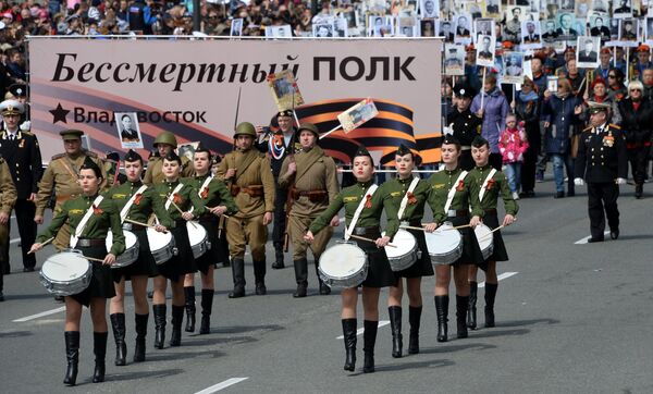 Акция Бессмертный полк в городах России Акция Бессмертный полк в городах России - Sputnik Литва