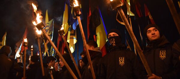 Участники факельного шествия активистов праворадикальных организаций, архивное фото Участники факельного шествия активистов праворадикальных организаций, архивное фото - Sputnik Литва