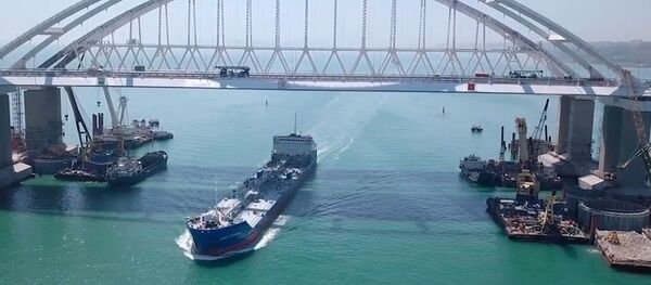 Как строили Крымский мост. Ускоренная видеоверсия Как строили Крымский мост. Ускоренная видеоверсия - Sputnik Lietuva