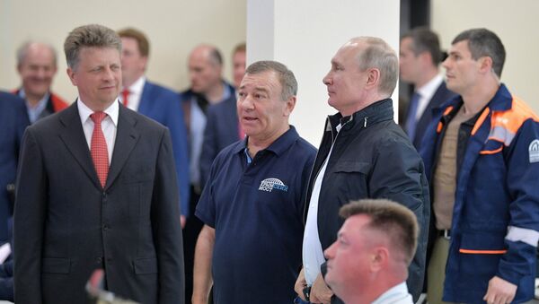 Президент РФ В. Путин принял участие в открытии Крымского моста - Sputnik Lietuva