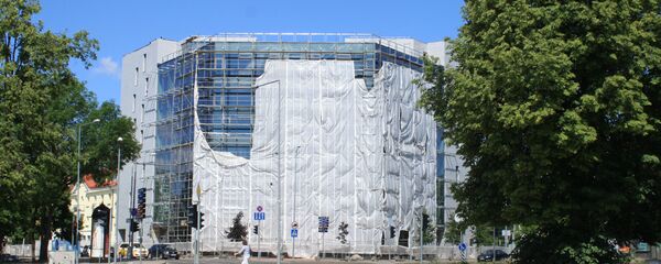 Стройка Дома Москвы в Вильнюсе, архивное фото - Sputnik Литва