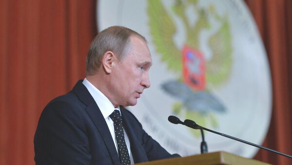 Президент РФ В. Путин выступил на совещании послов и постпредов РФ в иностранных государствах - Sputnik Литва