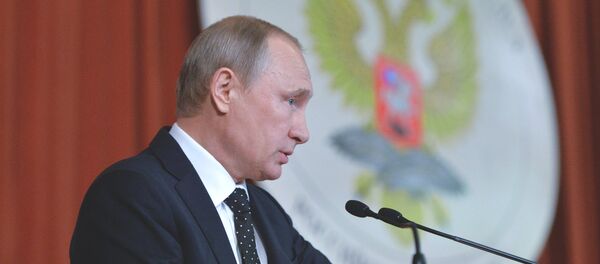 Президент РФ В. Путин выступил на совещании послов и постпредов РФ в иностранных государствах - Sputnik Литва