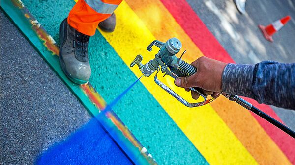 Радуга на улице в Вильнюсе Радуга на улице в Вильнюсе - Sputnik Lietuva