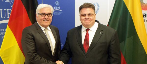 Франк-Вальтер Штайнмайер и глава МИД Литвы Линас Линкявичюс - Sputnik Литва