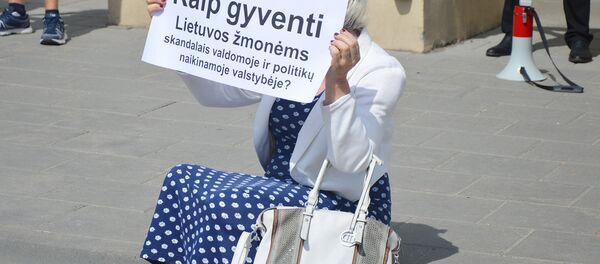 Митинг в Вильнюсе возле Президентского Дворца состоялся митинг За власть народа Митинг в Вильнюсе возле Президентского Дворца состоялся митинг За власть народа - Sputnik Lietuva