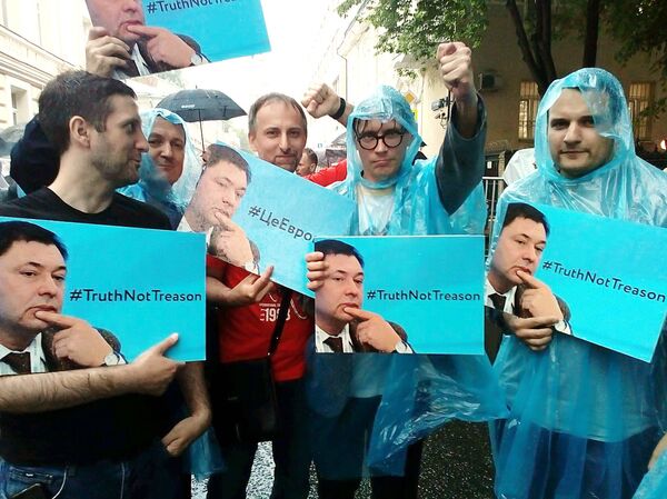 Акция в поддержку журналиста К. Вышинского - Sputnik Литва