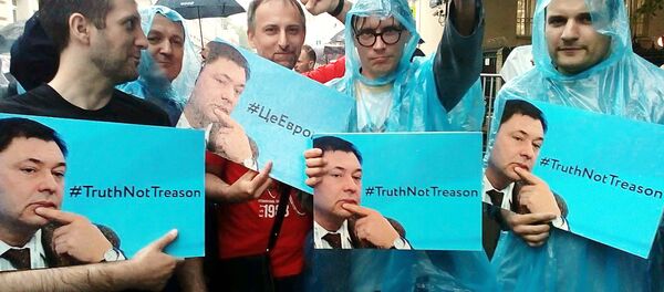 Акция в поддержку журналиста К. Вышинского Акция в поддержку журналиста К. Вышинского - Sputnik Lietuva