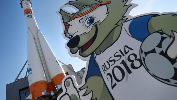Фигура талисмана чемпионата мира по футболу 2018 в России волка Забиваки - Sputnik Lietuva