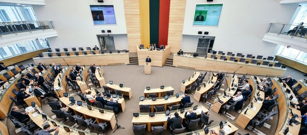 Премьер-министр Саулюс Сквернялис выступает на заседании Сейма, архивное фото - Sputnik Литва