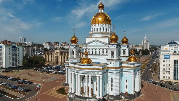 Кафедральный собор святого праведного воина Феодора Ушакова в городе Саранске - Sputnik Литва