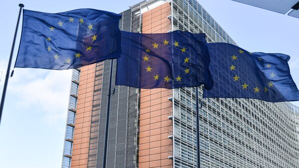 Флаги ЕС в Брюсселе - Sputnik Литва