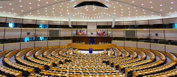 Парламентский зал ЕС в Брюсселе Парламентский зал ЕС в Брюсселе - Sputnik Lietuva