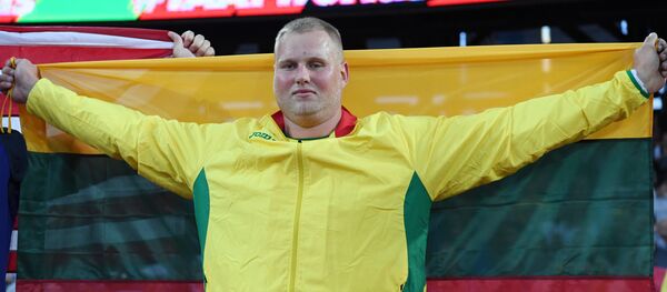 Литовский дискобол Андрюс Гуджюс на четвертом этапе Бриллиантовой лиги Diamond League 2018 - Sputnik Литва