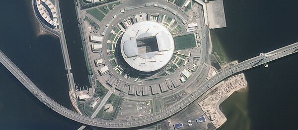 Снимок российского КА Ресурс-П стадиона Санкт-Петербург в Санкт-Петербурге к чемпионату мира по футболу – 2018 Снимок российского КА Ресурс-П стадиона Санкт-Петербург в Санкт-Петербурге к чемпионату мира по футболу – 2018 - Sputnik Литва