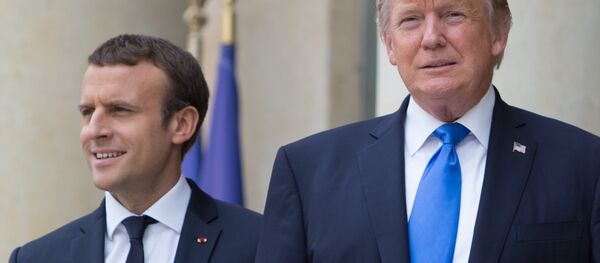 Макрон и Трамп - Sputnik Литва