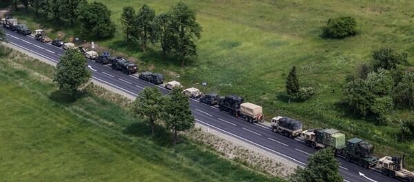 Военная техника США прибывает в Литву на учения Saber Strike 2018' Военная техника США прибывает в Литву на учения Saber Strike 2018' - Sputnik Lietuva