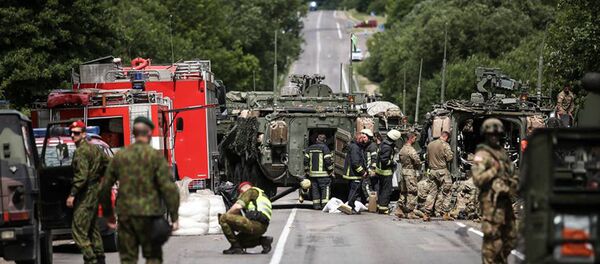 Авария с бронетранспортерами НАТО в Литве - Sputnik Литва