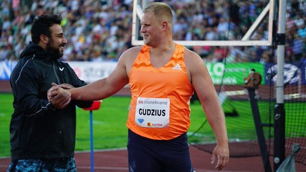 Дискобол Андрюс Гуджюс на втором этапе соревнований Бриллиантовая рука - Sputnik Литва
