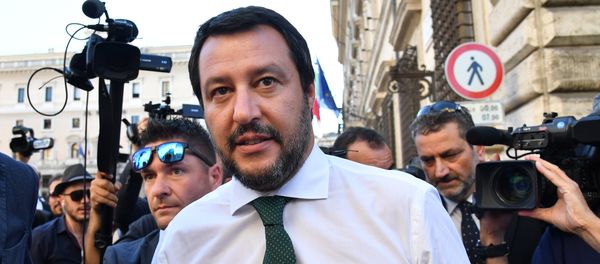 Italijos ministro pirmininko pavaduotojas ir VRM vadovas Matteo Salvini - Sputnik Lietuva